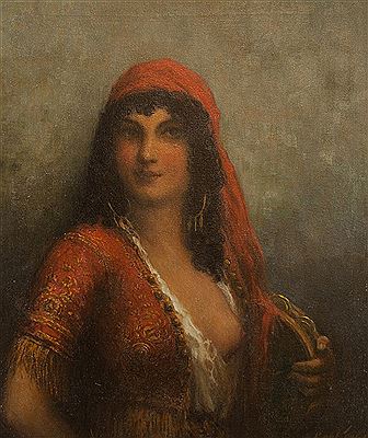 Portrait of Gypsy Dancer by Karl Feurer - Auction record, sale price, and art valuation. Compare with similar artists and explore comparable artworks.