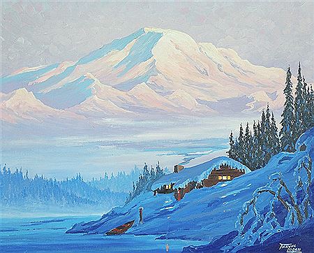 Copper River and Mount Drum, Alaska.