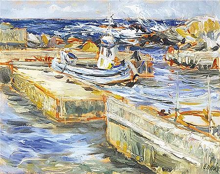 Havn Bornholm by Ellena Olsen - Auction record, sale price, and art valuation. Compare with similar artists and explore comparable artworks.