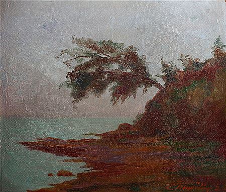 Water-leaning tree