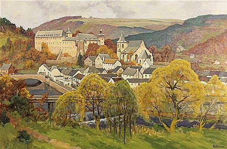 "Blick auf Schleiden mit Schloss und Schlosskirche" by Albert Larres - Auction record, sale price, and art valuation. Compare with similar artists and explore comparable artworks.
