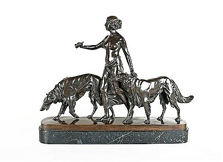 Diana with greyhounds