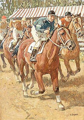 Derby by Peter Josef Strahn - Auction record, sale price, and art valuation. Compare with similar artists and explore comparable artworks.