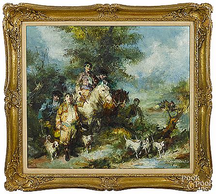 Landscape with a hunting party