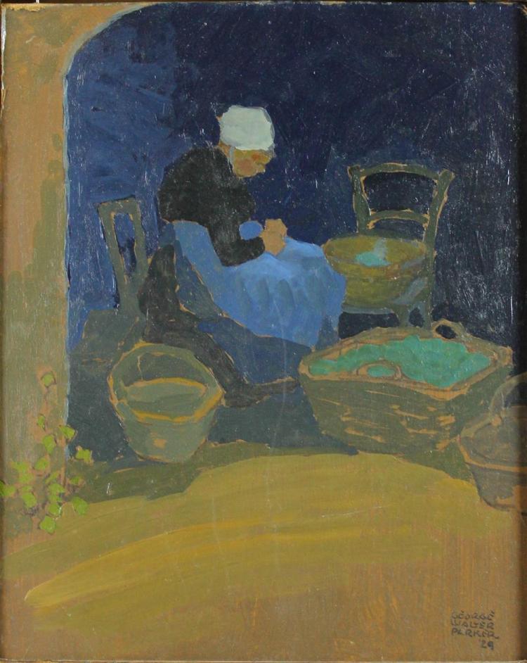 WOMAN AT HER CHORES, 1924