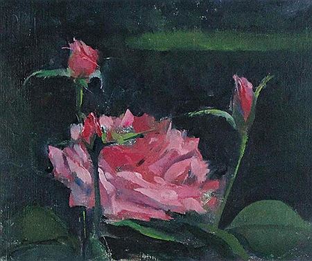 FOUR PINK ROSES