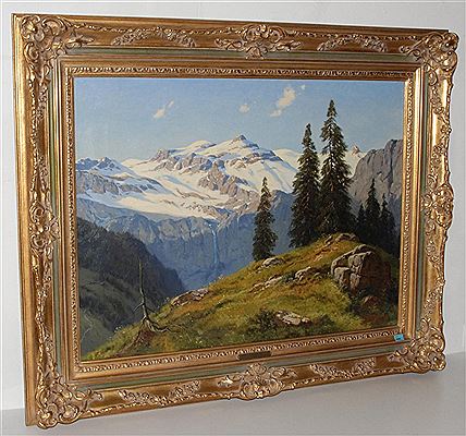 Blick auf die verschneiten Gipfel der Glarneralpen, 1939