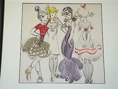 Illustration of Four Typical Freddy Moore Girls. by Fred Moore - Auction record, sale price, and art valuation. Compare with similar artists and explore comparable artworks.
