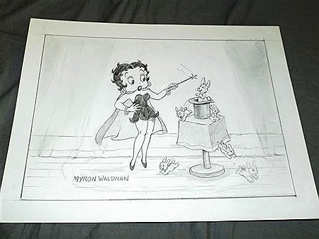 Betty Boop by Myron Waldman - Auction record, sale price, and art valuation. Compare with similar artists and explore comparable artworks.