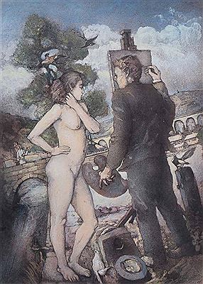 Artist and model