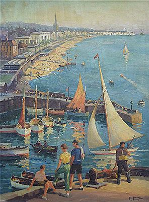 "Bridlington" by George Ayling - Auction record, sale price, and art valuation. Compare with similar artists and explore comparable artworks.