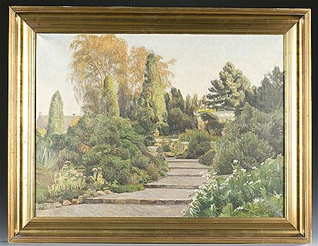 Landscape of garden and stairs