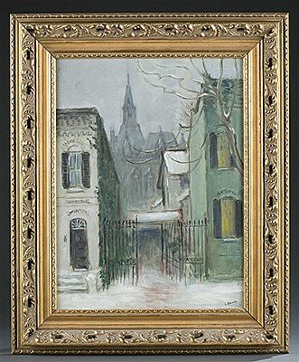 Winter city scene of Georgetown. 1968