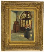 "Deux fillettes bretonnes dans une église"