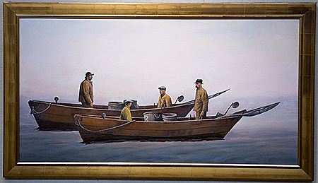 "Four Dorymen" by Peter Vincent - Auction record, sale price, and art valuation. Compare with similar artists and explore comparable artworks.