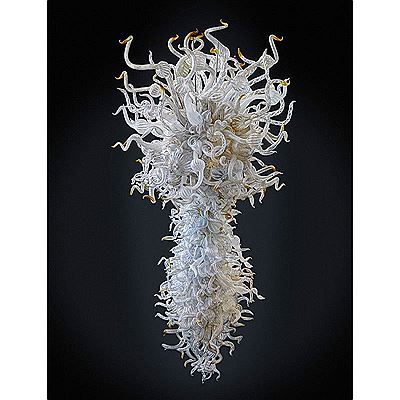 Important white, clear, and amber chandelier by Dale Chihuly - Auction record, sale price, and art valuation. Compare with similar artists and explore comparable artworks.