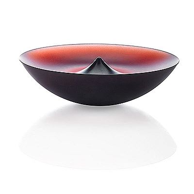 Red bowl with peak