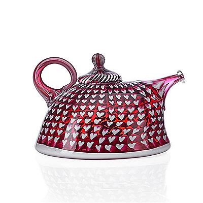 Pink Hearts Teapot