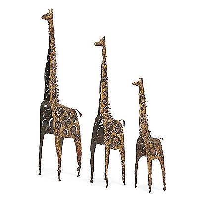 Three giraffe sculptures (3)
