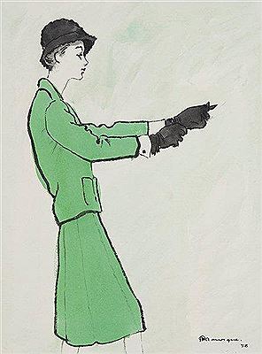 Tailleur vert, 1958