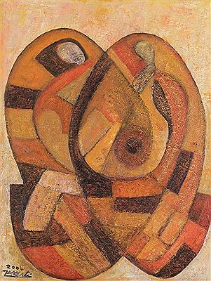 Sample artwork by Rezki Zerarti (Born 1938), known for painting - View similar artists and auction records