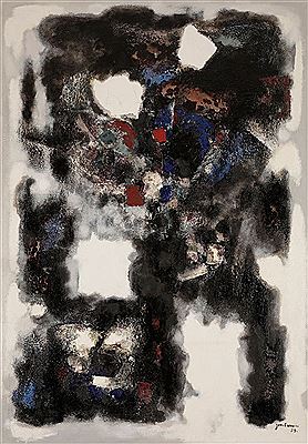 Sample artwork by Jun Dobashi (1910 - 1975), known for abstract painting - View similar artists and auction records