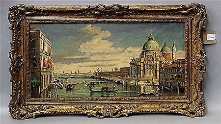 The Grand Canal, Venice, looking towards Santa Maria della Salute by Alberto Terrini - Auction record, sale price, and art valuation. Compare with similar artists and explore comparable artworks.