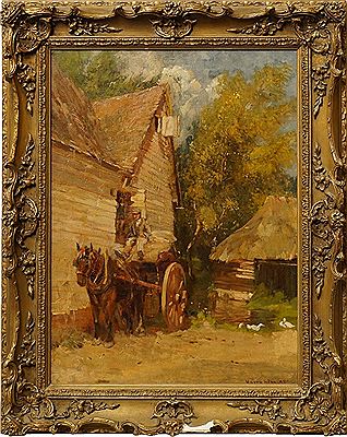 Farm Cart by Henry William Hine - Auction record, sale price, and art valuation. Compare with similar artists and explore comparable artworks.