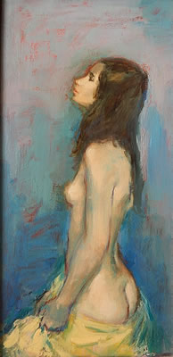 Nude with Yellow Towel