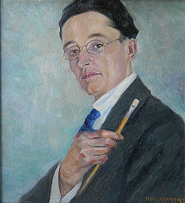 Self-Portrait with Paint Brush by Israel Abramofsky - Auction record, sale price, and art valuation. Compare with similar artists and explore comparable artworks.