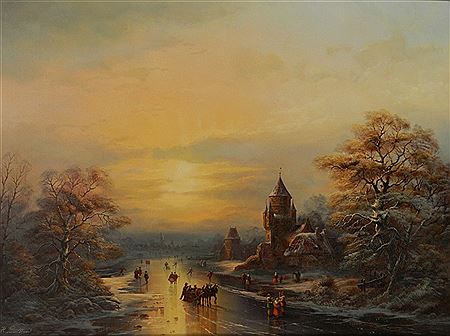 Bavarian Winter Scene by Herbert Duttler - Auction record, sale price, and art valuation. Compare with similar artists and explore comparable artworks.