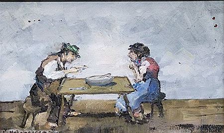 Ehepaar am Mittagstisch by Simon Hohenegger - Auction record, sale price, and art valuation. Compare with similar artists and explore comparable artworks.