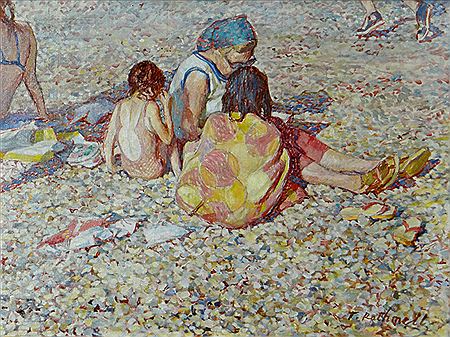 Figures on a beach by Thomas Rathmell - Auction record, sale price, and art valuation. Compare with similar artists and explore comparable artworks.