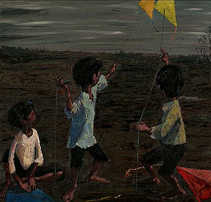 Children Flying Kites