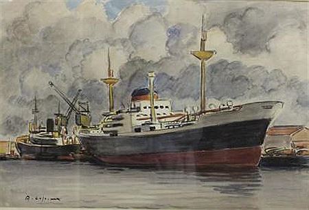 Bateaux dans le port du havre