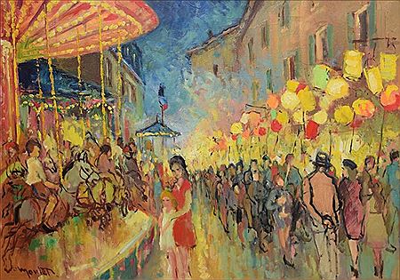 La fête foraine by Maurice Montet - Auction record, sale price, and art valuation. Compare with similar artists and explore comparable artworks.
