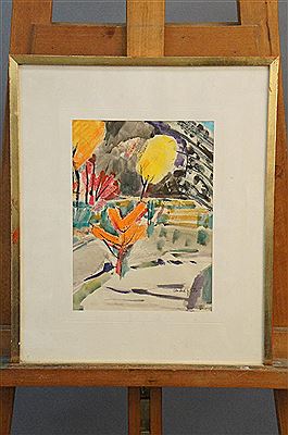 Paysage aux arbres