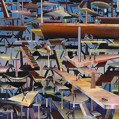 SPACE AND LADDER - 4 by C Bhagyanath - Auction record, sale price, and art valuation. Compare with similar artists and explore comparable artworks.