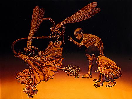 Sample artwork by Gurusiddappa G E (Born 1976), known for painting - View similar artists and auction records
