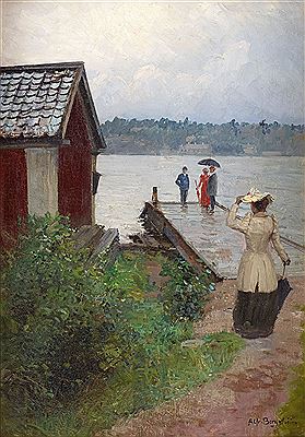 Vid bryggan by Alfred Maurits Bergstrom - Auction record, sale price, and art valuation. Compare with similar artists and explore comparable artworks.
