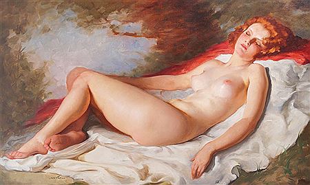 Resting nude