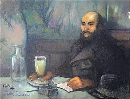 Verlaine au café le Soleil d'or en 1896