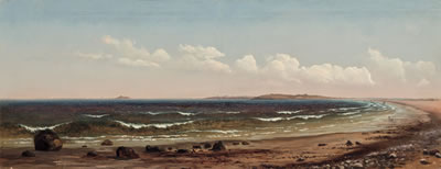 "Long Beach from Nature Nahant, Massachussetts" by Sylvester Phelps Hodgdon - Auction record, sale price, and art valuation. Compare with similar artists and explore comparable artworks.
