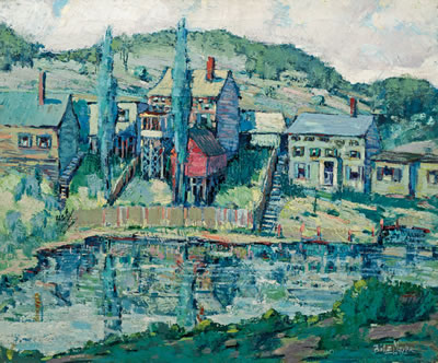 "Waterfront Houses - Monhegan, Maine 1940"