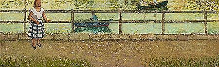 "Summer Scene with Figures in a Park"