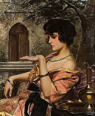 Ottoman Beauty with a Butterfly