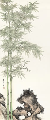 BAMBOO AND ROCK