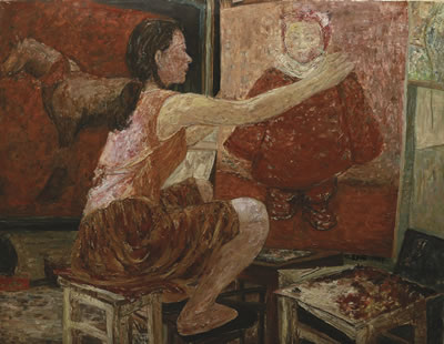 SELF PORTRAIT IN THE ARTIST'S STUDIO