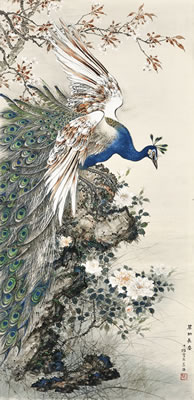 PEACOCK BY SPRING BLOSSOMS by Shaoyou Bao - Auction record, sale price, and art valuation. Compare with similar artists and explore comparable artworks.
