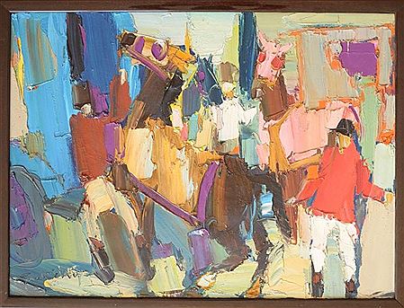 Course hippique by Gerald Ellis - Auction record, sale price, and art valuation. Compare with similar artists and explore comparable artworks.